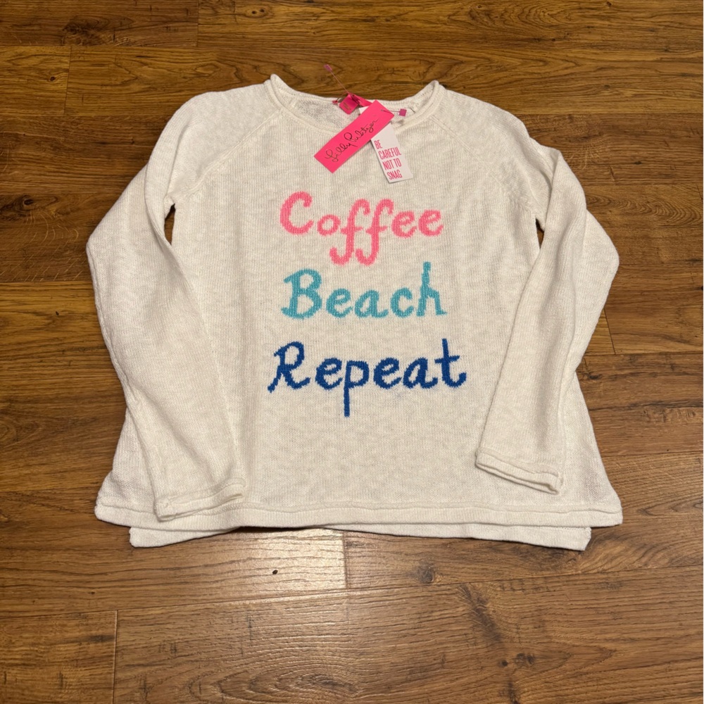 Lilly Pulitzer coffee beach repeat sweater